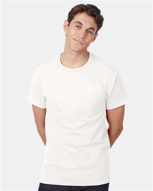 White Authentic Pocket T-Shirt - 5590