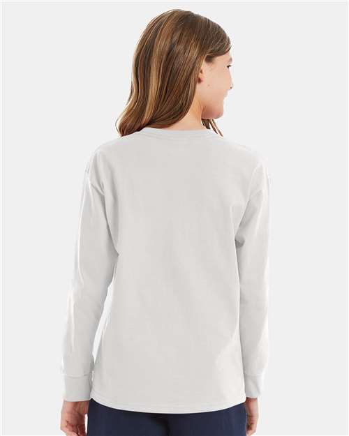 White Authentic Youth Long Sleeve T-Shirt - 5546