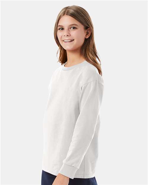 White Authentic Youth Long Sleeve T-Shirt - 5546