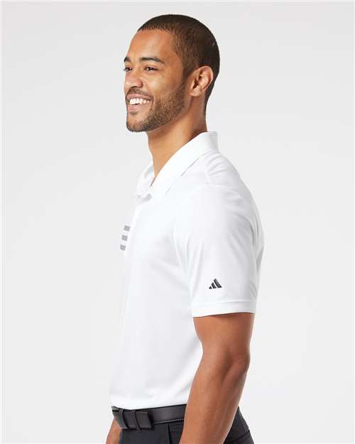White/ Black 3-Stripes Chest Polo - A324