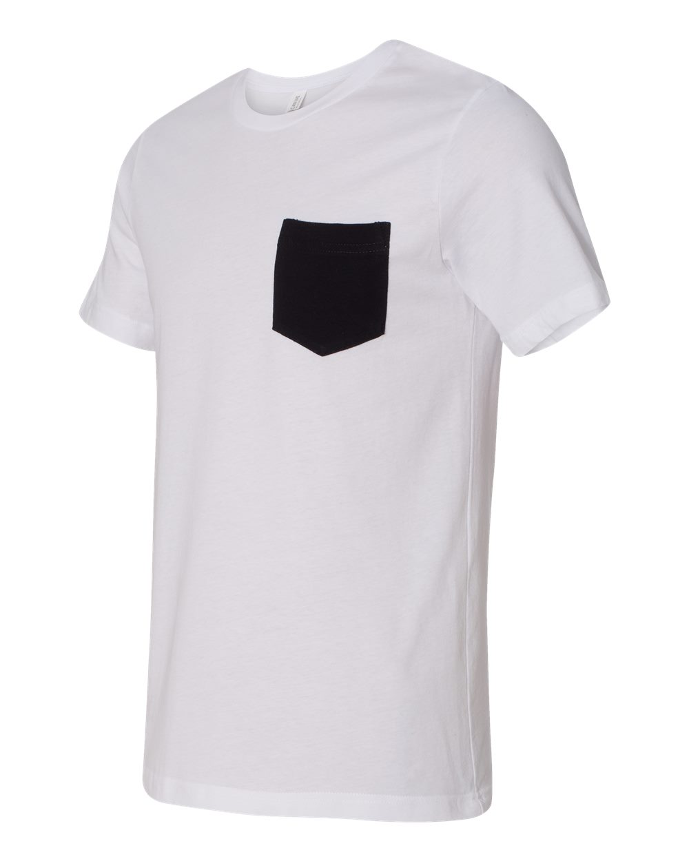 White/ Black Jersey Pocket Tee - 3021