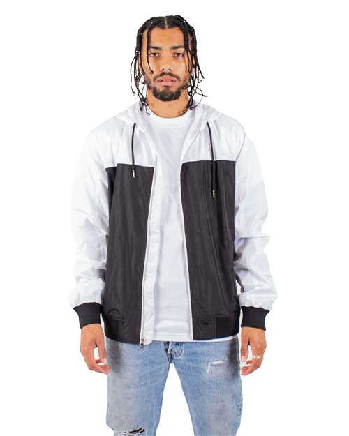 White/ Black Windbreaker Jacket - SHWBJ