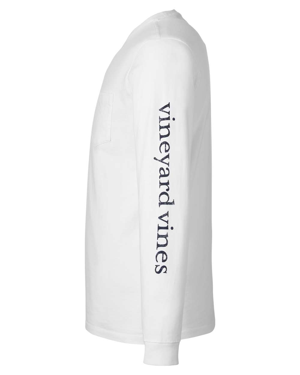 White Cap/ Blue Blazer Long Sleeve Pocket T-Shirt - V021214