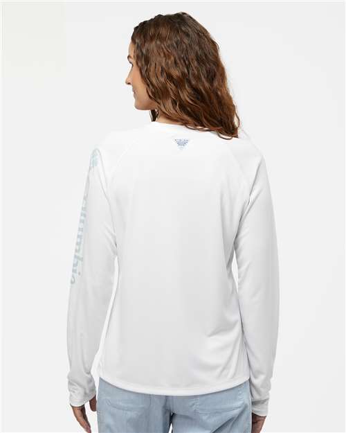 White/ Cirrus Grey Women's PFG Tidal Tee™ II Long Sleeve - 212485