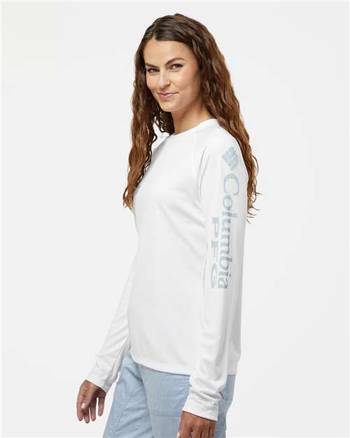 White/ Cirrus Grey Women's PFG Tidal Tee™ II Long Sleeve - 212485