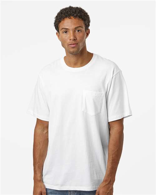 White Classic Pocket T-Shirt - 210