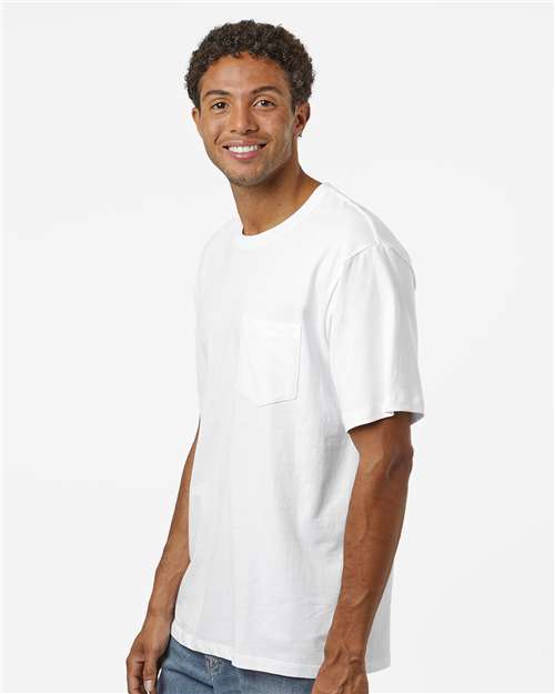 White Classic Pocket T-Shirt - 210