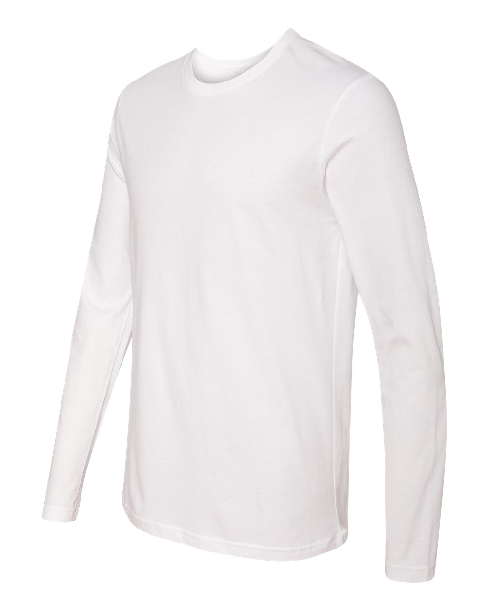 White Cotton Long Sleeve T-Shirt - 3601