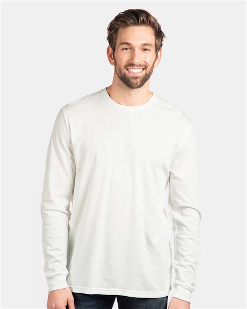 White CVC Long Sleeve T-Shirt - 6211