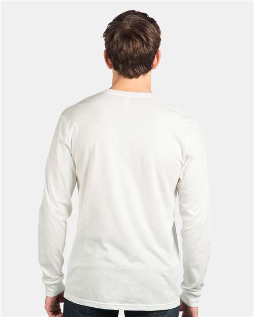 White CVC Long Sleeve T-Shirt - 6211