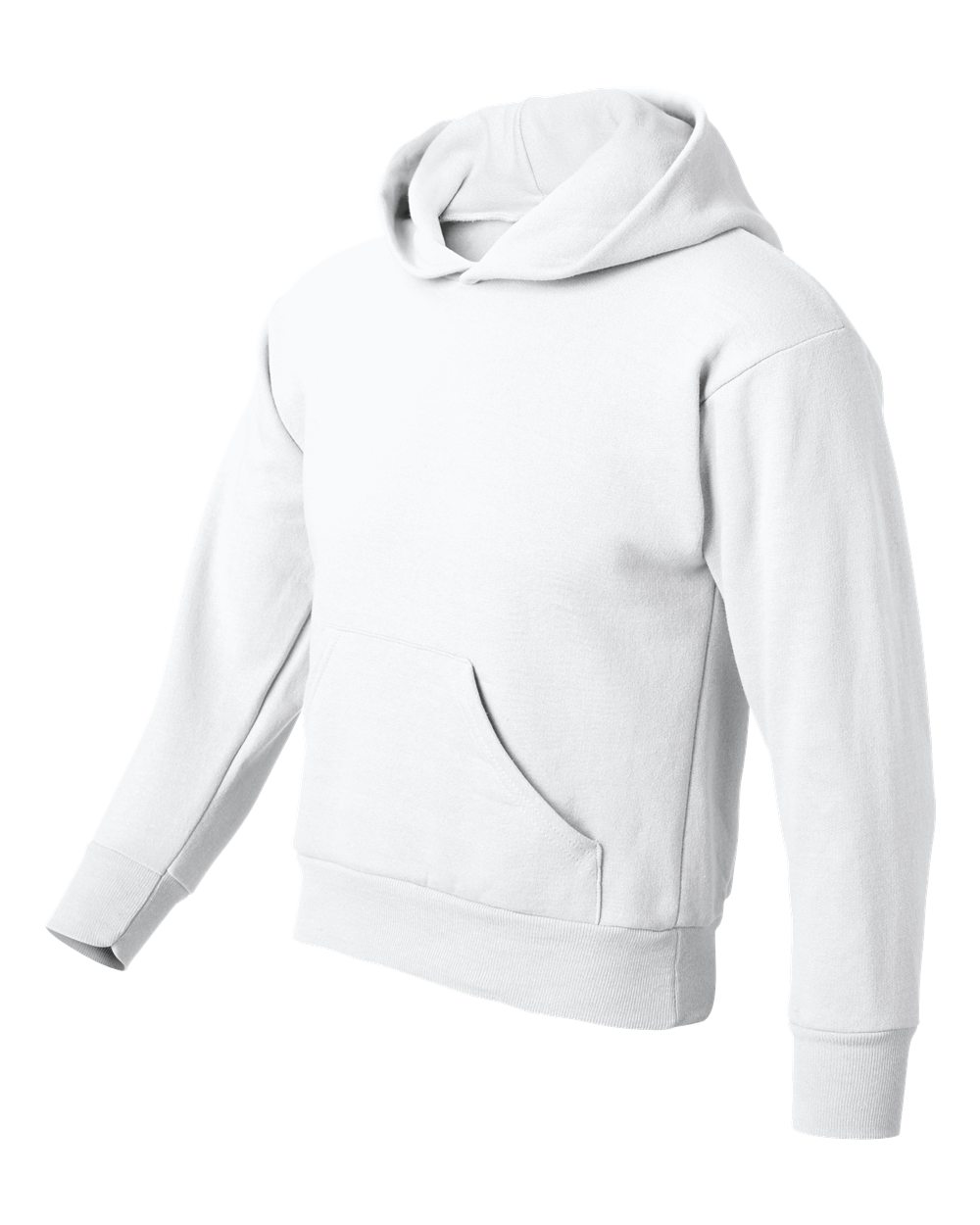 White Ecosmart® Youth Hooded Sweatshirt - P473