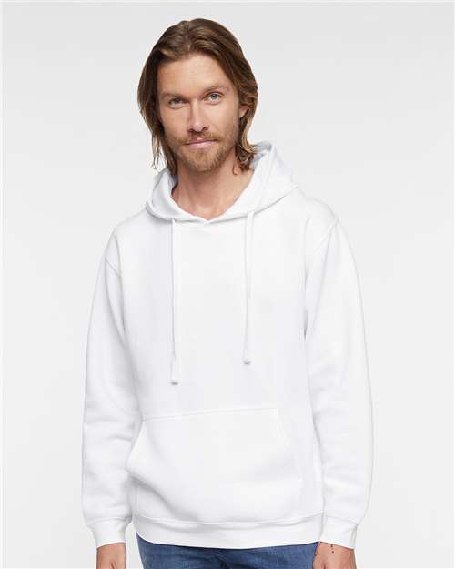 White Elevated Fleece Basic Hoodie - 6926