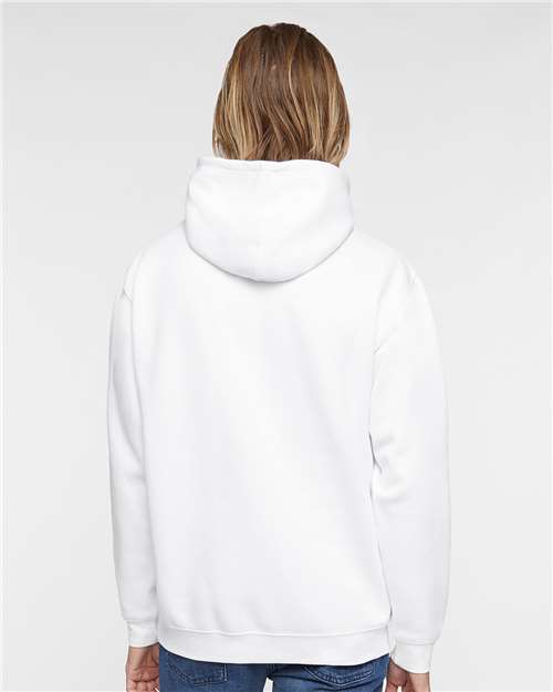 White Elevated Fleece Basic Hoodie - 6926