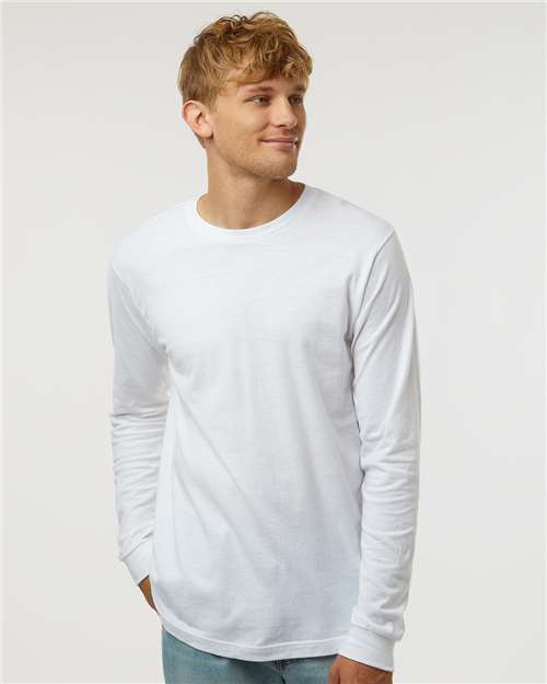 White Fine Jersey Long Sleeve T-Shirt - 202LS