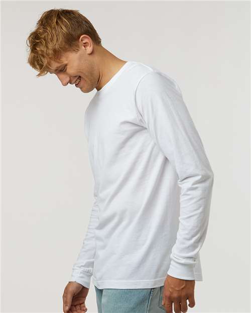 White Fine Jersey Long Sleeve T-Shirt - 202LS