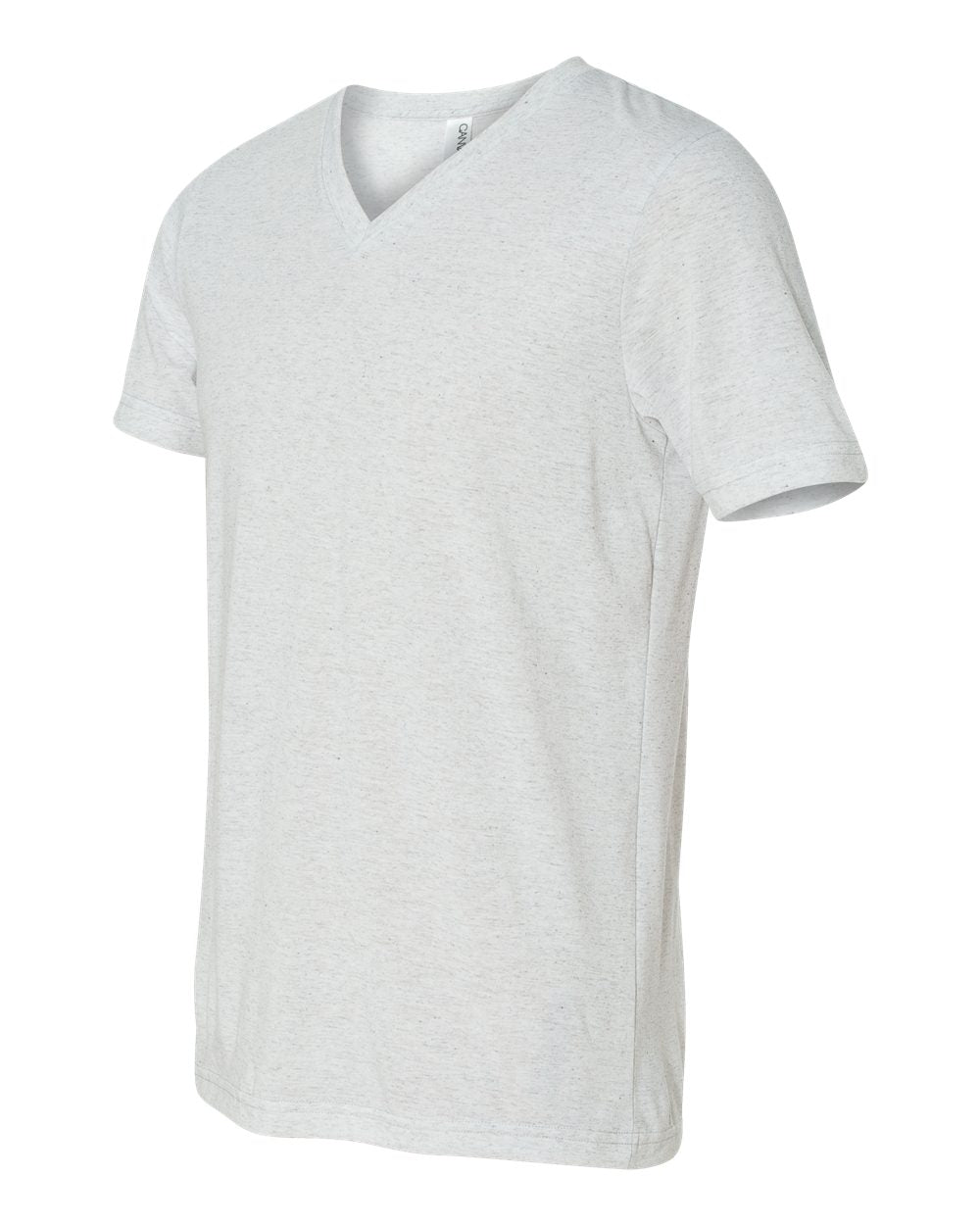 White Fleck Triblend Triblend V-Neck Short Sleeve Tee - 3415