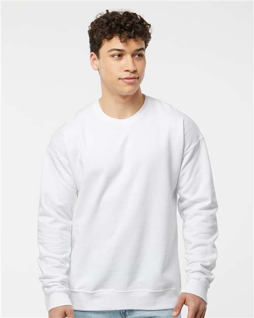 White Fleece Crewneck Sweatshirt - 340