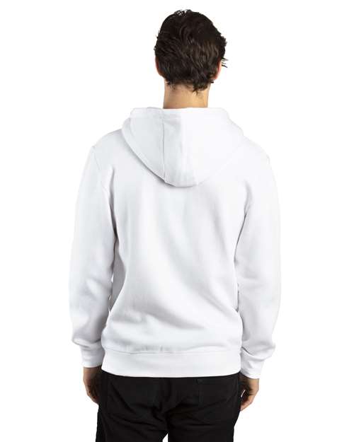 White Fleece Full-Zip Hooded Sweatshirt - 320Z
