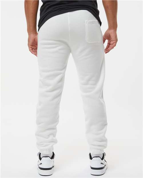 White Fleece Joggers - 8800