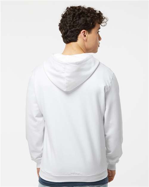 White Full-Zip Hooded Sweatshirt - 331