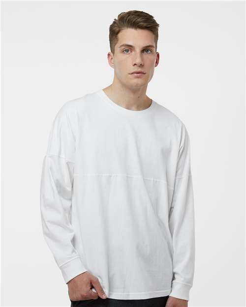 White Game Day Jersey Long Sleeve T-Shirt - 8229