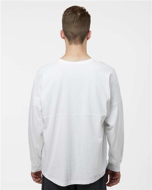 White Game Day Jersey Long Sleeve T-Shirt - 8229