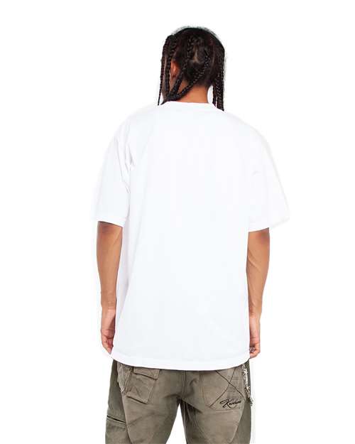 White Garment-Dyed Crewneck T-Shirt - SHGD