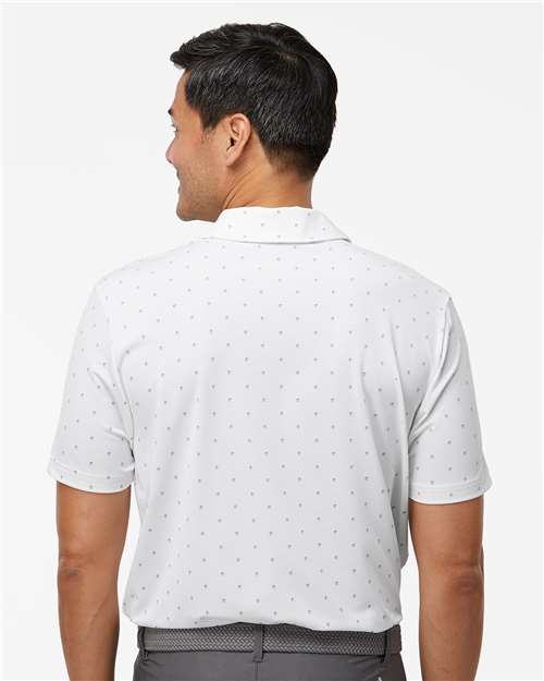 White/ Grey Three Pine Tree Polo - A574