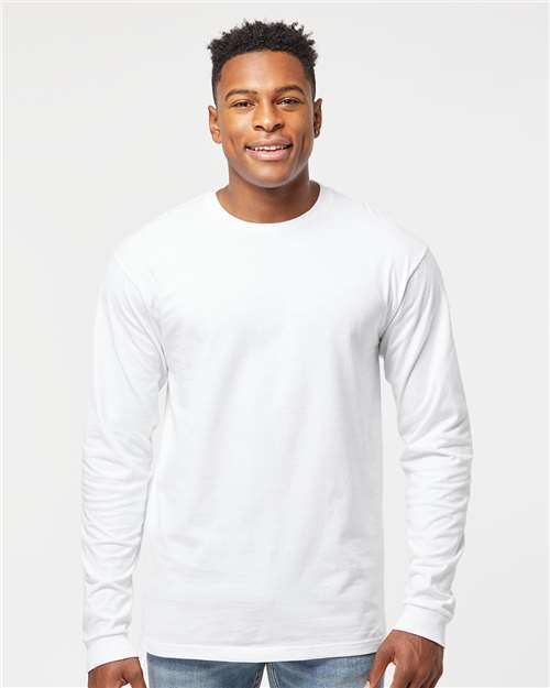 White Heavyweight Jersey Long Sleeve T-Shirt - 291