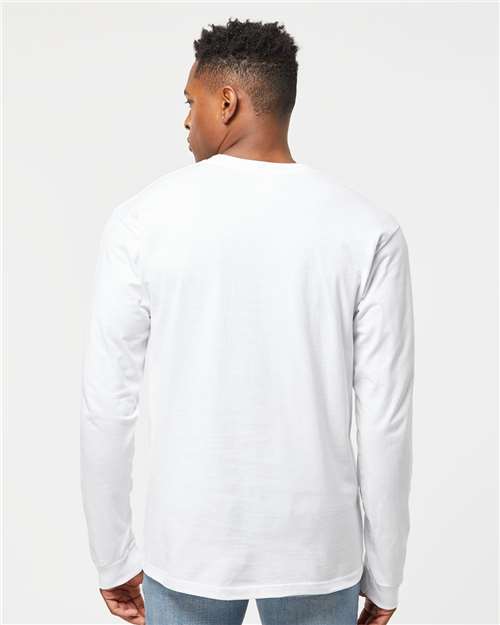 White Heavyweight Jersey Long Sleeve T-Shirt - 291