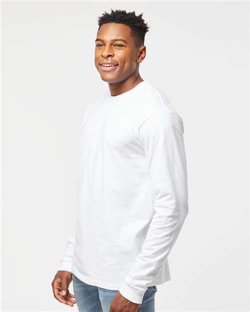 White Heavyweight Jersey Long Sleeve T-Shirt - 291