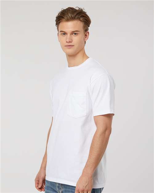 White Heavyweight Jersey Pocket T-Shirt - 293