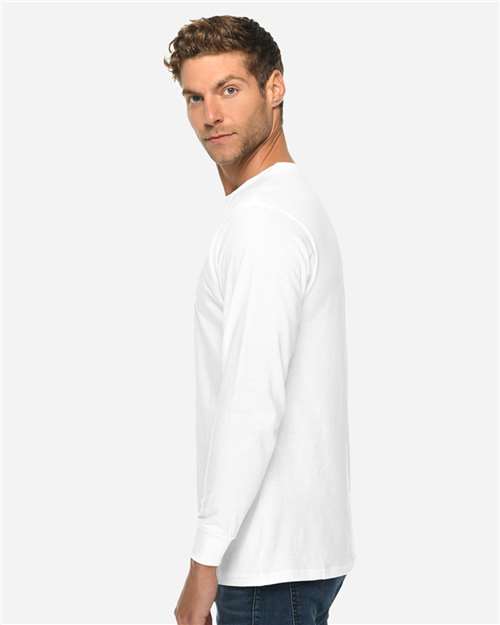 White Heavyweight Long Sleeve T-Shirt - LS15009