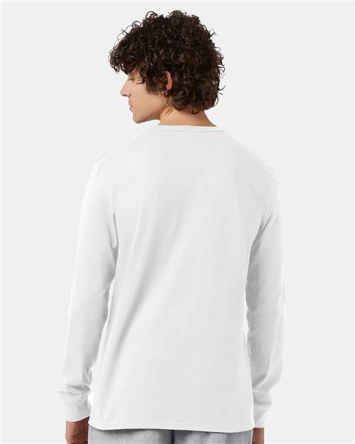 White Heritage Jersey Long Sleeve T-Shirt - T453