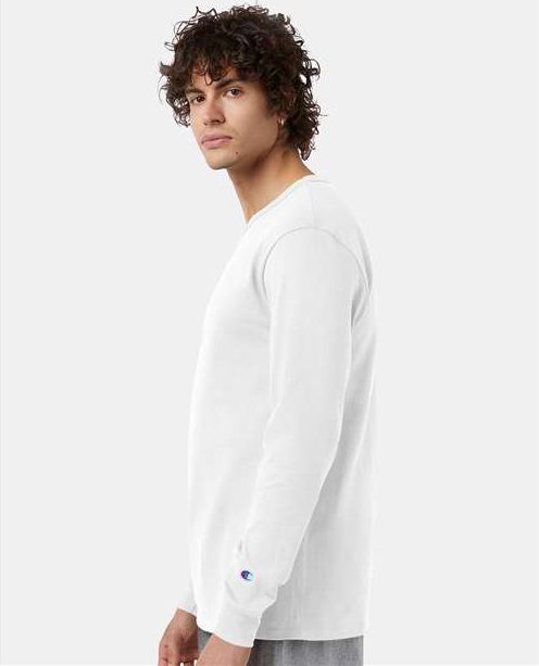 White Heritage Jersey Long Sleeve T-Shirt - T453