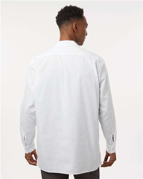 White Industrial Long Sleeve Work Shirt - Tall Sizes - L535T