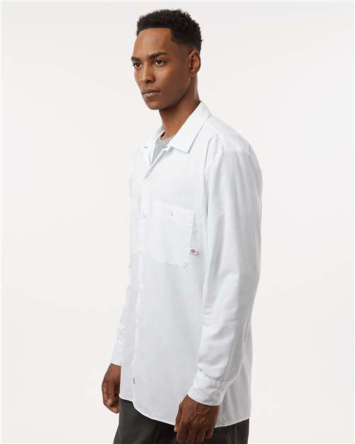 White Industrial Long Sleeve Work Shirt - Tall Sizes - L535T