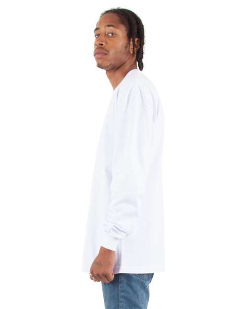 White Max Heavyweight Long Sleeve T-Shirt - SHMHLS
