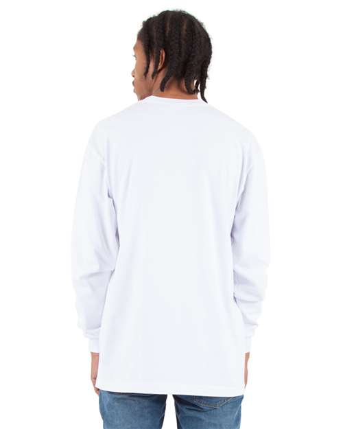 White Max Heavyweight Long Sleeve T-Shirt - SHMHLS