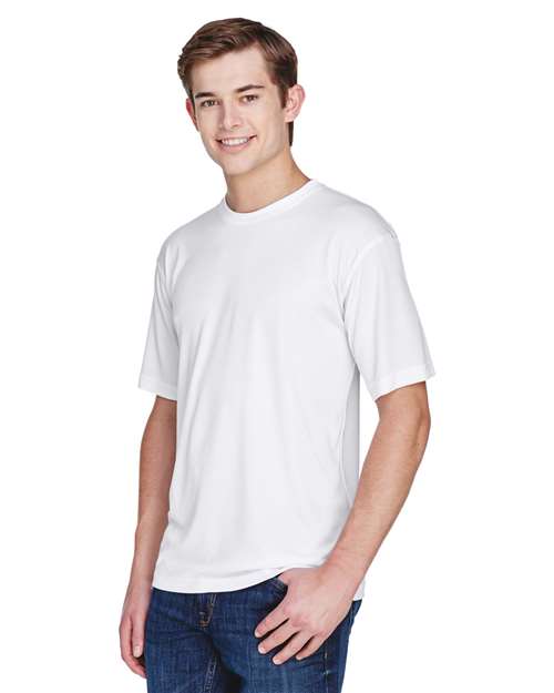 White Men's Cool & Dry Basic Performance T-Shirt - 8620