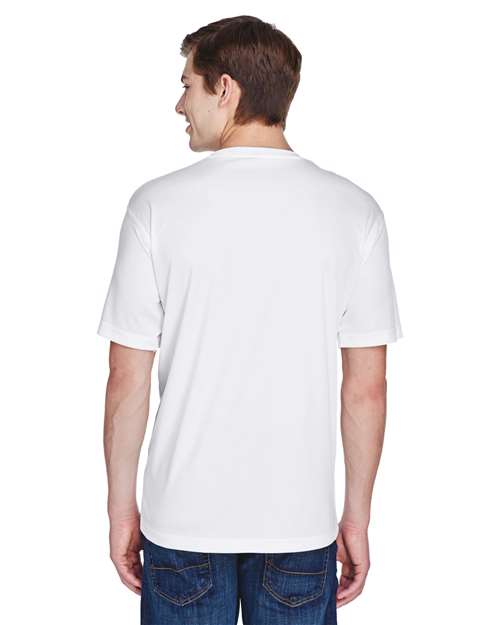 White Men's Cool & Dry Basic Performance T-Shirt - 8620