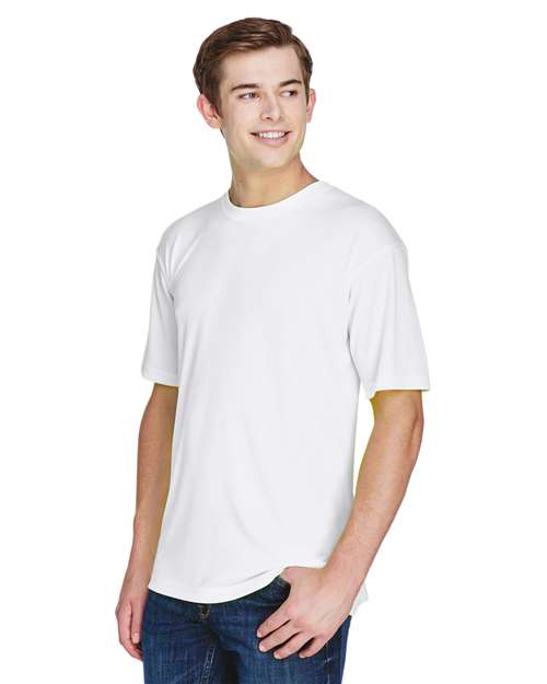White Men's Cool & Dry Basic Performance T-Shirt - 8620