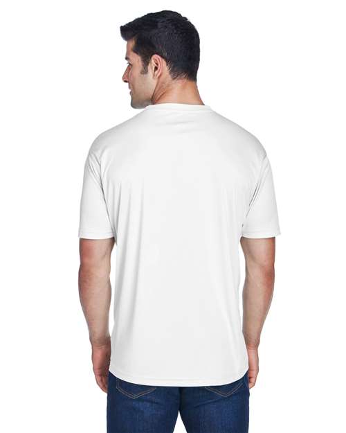 White Men's Cool & Dry Sport Performance Interlock T-Shirt - 8420