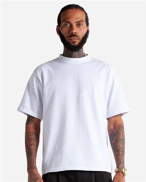 White Men's Cropped Max Heavyweight T-Shirt - MCS