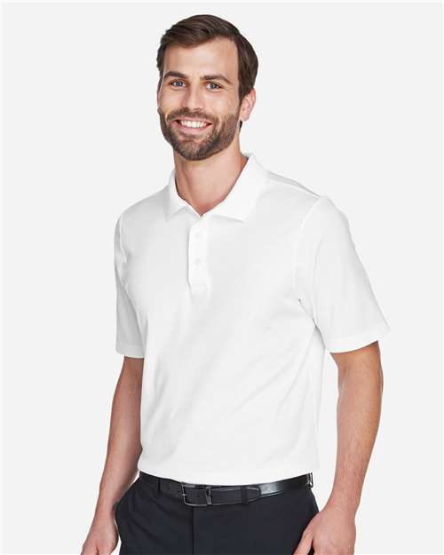 White Men's CrownLux Performance® Plaited Polo - DG20