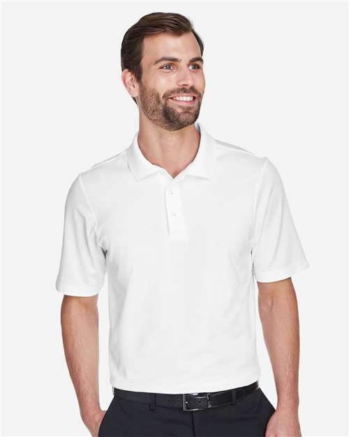 White Men's CrownLux Performance® Tall Plaited Polo - DG20T