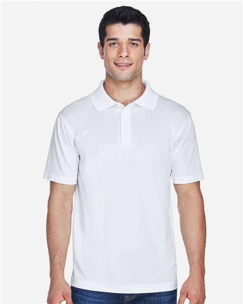 White Men's Polyester Jersey Polo - M315