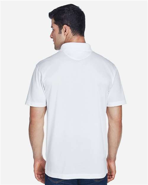 White Men's Polyester Jersey Polo - M315