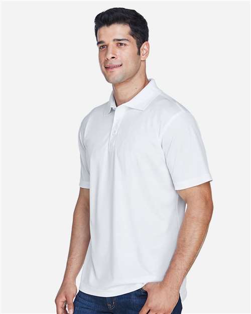 White Men's Polyester Jersey Polo - M315