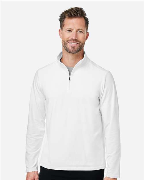 White Men's Raleigh Stretch Quarter-Zip Pullover - DG425